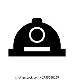 icono de trabajo de casco o logotipo símbolo de signo aislado ilustración vectorial - iconos vectoriales de estilo negro de alta calidad
