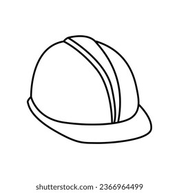 Helmet, worker, construction icon. Hard cap safety and protective in industrial caution, hat for technician equipment. Vector illustration design.