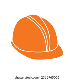 Helmet, worker, construction icon. Hard cap safety and protective in industrial caution, hat for technician equipment. Vector illustration design.