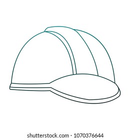 Helmet worker isolated on blue lines