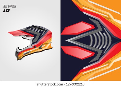 Helmet wrap decal designs vector . Livery decal helmet. 