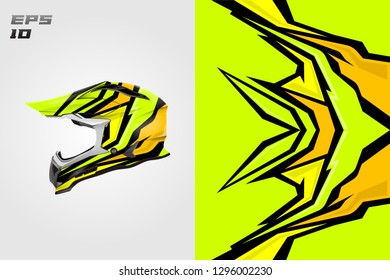 Helmet wrap decal designs vector . Livery decal helmet. 
