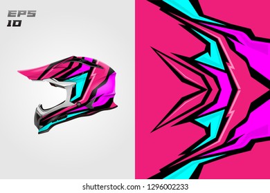 Helmet wrap decal designs vector . Livery decal helmet. 