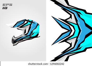 Helmet wrap decal designs vector . Livery decal helmet. 