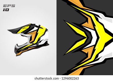 Helmet wrap decal designs vector . Livery decal helmet. 