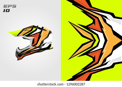 Helmet wrap decal designs vector . Livery decal helmet. 