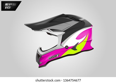 Helmet wrap decal designs vector . Graphic abstract striped background .