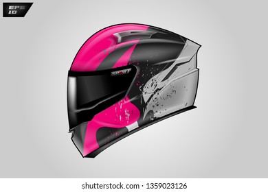 Helmet wrap design vector . 