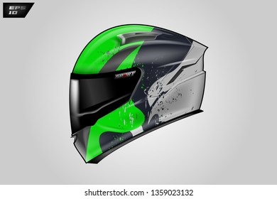 Helmet wrap design vector . 