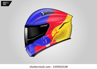 Helmet wrap design vector . 