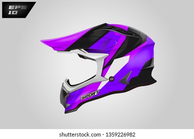 Helmet wrap design vector .