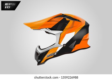 Helmet wrap design vector .
