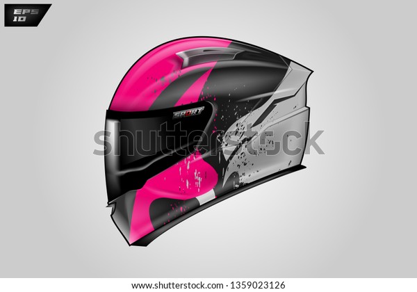 Helmet wrap design vector .
