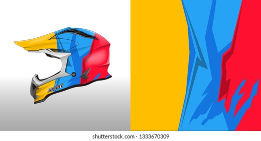 Helmet wrap designs vector . File ready to print .