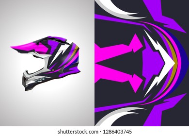 Helmet wrap designs vector . Livery helmet designs template