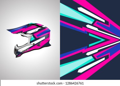 Helmet wrap designs vector . Livery helmet designs template