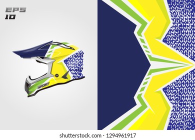 Helmet wrap designs vector . Livery helmet designs . Helm downhill , supermoto, cross, rally .