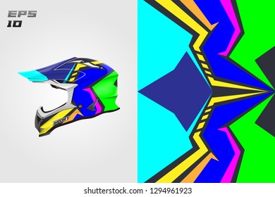 Helmet wrap designs vector . Livery helmet designs . Helm downhill , supermoto, cross, rally .