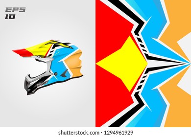 Helmet wrap designs vector . Livery helmet designs . Helm downhill , supermoto, cross, rally .