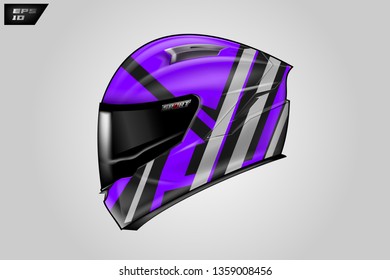 Helmet wrap motorcycle design vector . Eps 10
