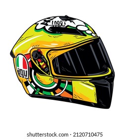 Helmet wrap motorcycle design vector . Eps 10