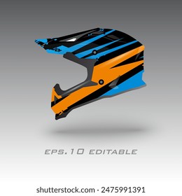  helmet wrap vector design eps.10