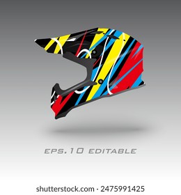  helmet wrap vector design eps.10