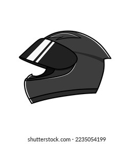 Helmet,Full face helmet illustration for magazine,book,poster.A simple flat vector design