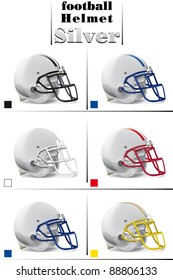 helmets football team silver collection