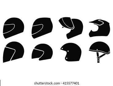 Helmets icon set