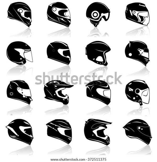 Helmets Icon Set-\
Illustration