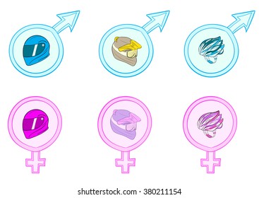 Helmets in sexual signs