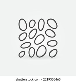 Helminth Eggs vector Parasitic Worms concept icon or symbol in thin line style