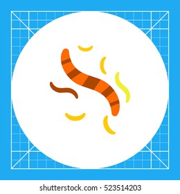 Helminth flat icon