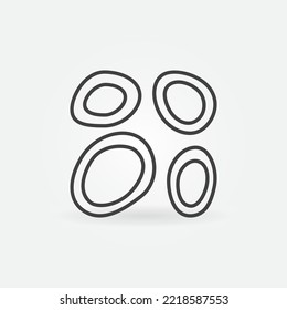 Helminth Larvae vector concept icon or sign in outline style