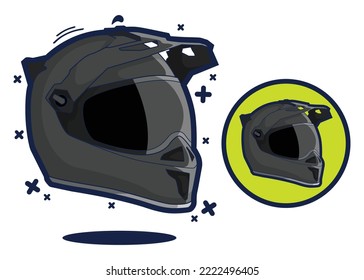 Helmt trail icon cartoon illustration