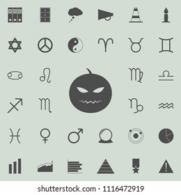 Helovin pumpkin icon. Detailed set of  Minimalistic  icons. Premium quality graphic design sign. One of the collection icons for websites, web design, mobile app on colored background