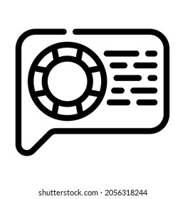 help and advice speech line icon vector. help and advice speech sign. isolated contour symbol black illustration