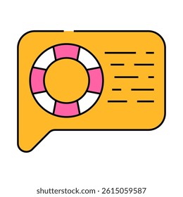 help and advice speech line icon vector. help and advice speech sign. isolated symbol illustration