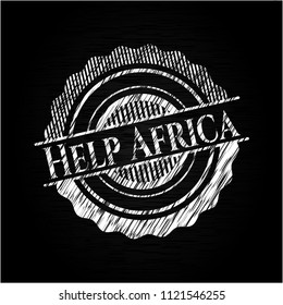 Help Africa chalk emblem