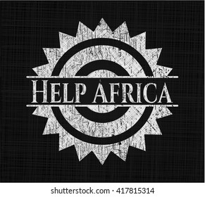 Help Africa with chalkboard texture