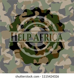 Help Africa on camouflaged texture