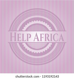 Help Africa vintage pink emblem