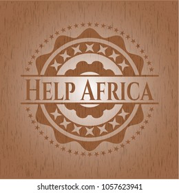 Help Africa vintage wood emHelp Africa wooden signboardsblem