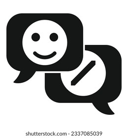 Hilf Antidepressiva Chat Symbol einfache Vektorgrafik. Medikamententablette. Personenkrankheit