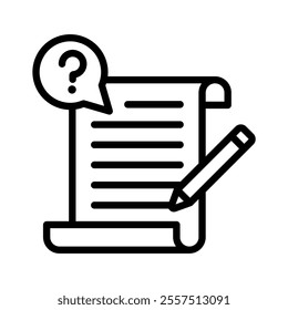 help article icon line vector illustration on white background.