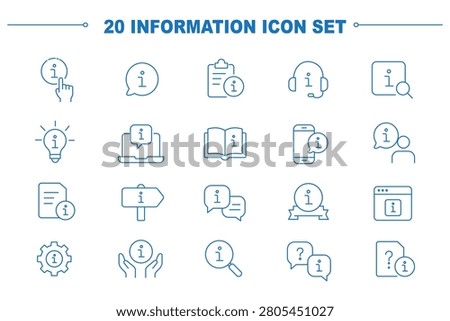 Help, ask question line icon set. FAQ, support, secret info, problem solution, brain, idea, message minimal vector illustrations. Simple outline signs for answer.  Editable Stroke