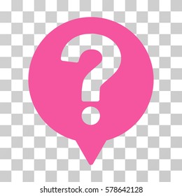 Help Balloon icon. Vector illustration style is flat iconic symbol, pink color, transparent background. Designed for web and software interfaces.