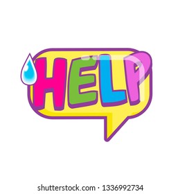 Help balloon talk sticker