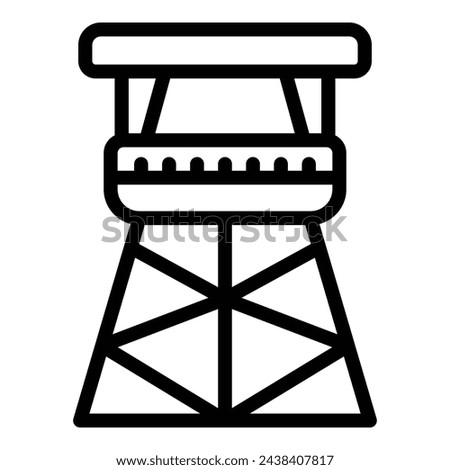 Help beach tower icon outline vector. Impact ship wreck. People saving